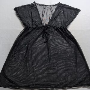 Sheer Black Cover-Up Dress Size Small